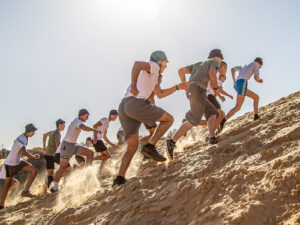 חניכי אדרנלין באימון ריצה בים תקריב